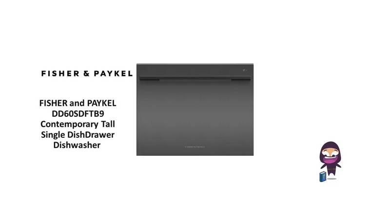 FISHER and PAYKEL DD60SDFTB9 Contemporary Tall Dishwasher