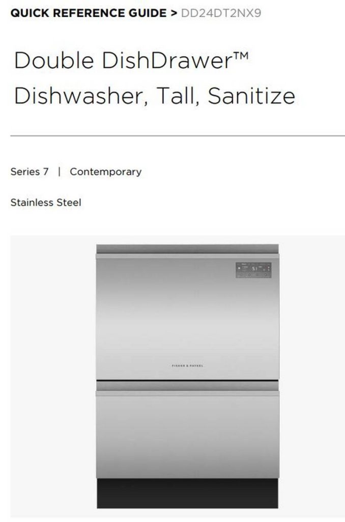 FISHER PAYKEL DD24DT2NX9 Dishwasher