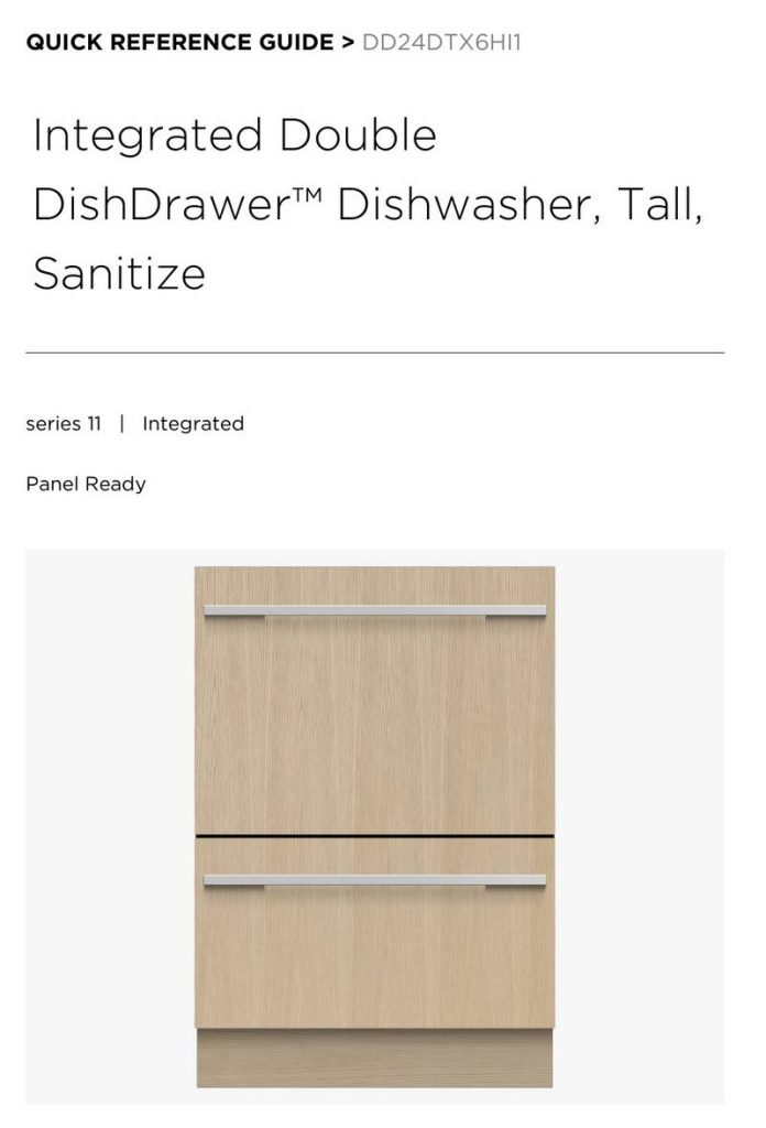 FISHER PAYKEL DD24DTX6HI1 Dishwasher