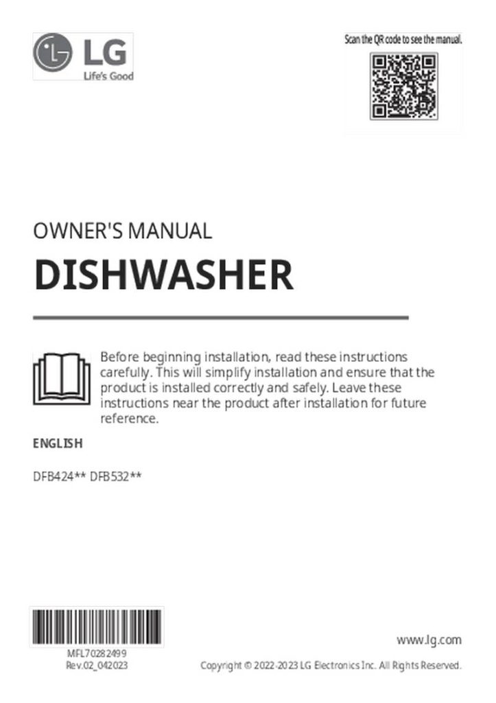 LG DFB424 Dishwasher