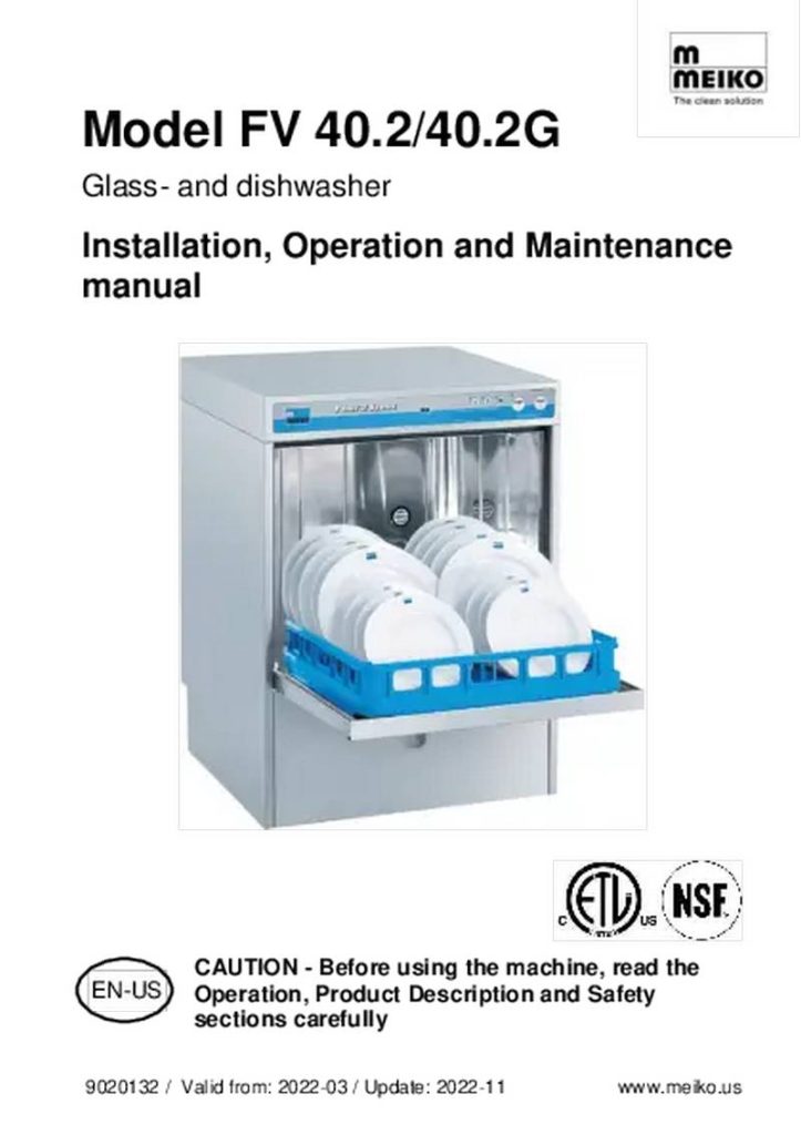 Meiko FV 40.2 Glass and Dishwasher