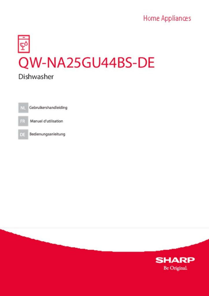 SHARP QW-NA25GU44BS-DE Undercounter Dishwasher
