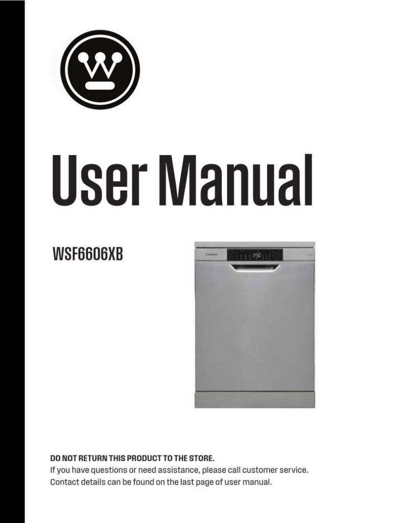 Westinghouse WSF6606XB Dishwasher