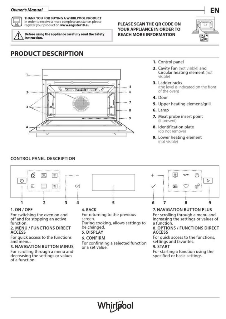 Whirlpool WFO3O41PLXUK Thron Vaporera Dishwasher